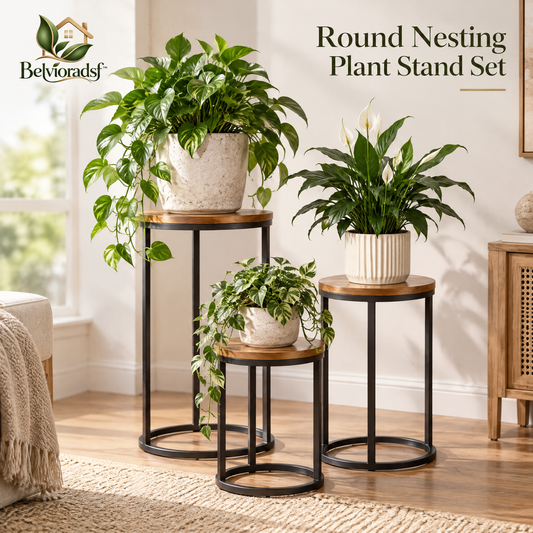 Belvioradsf™ Round Nesting Plant Stand Set — view 1