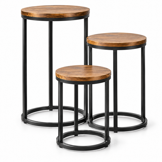 Belvioradsf™ Round Nesting Plant Stand Set — view 2 (white background)