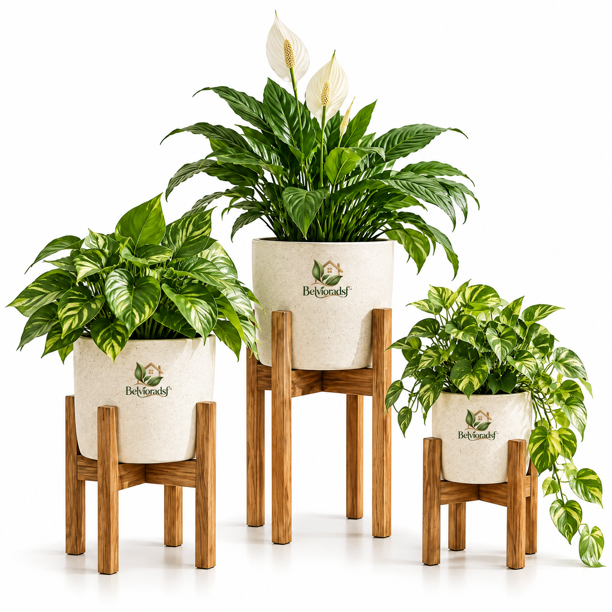 Belvioradsf™ Decorative Plant Pot Stand Set — view 2 (white background)