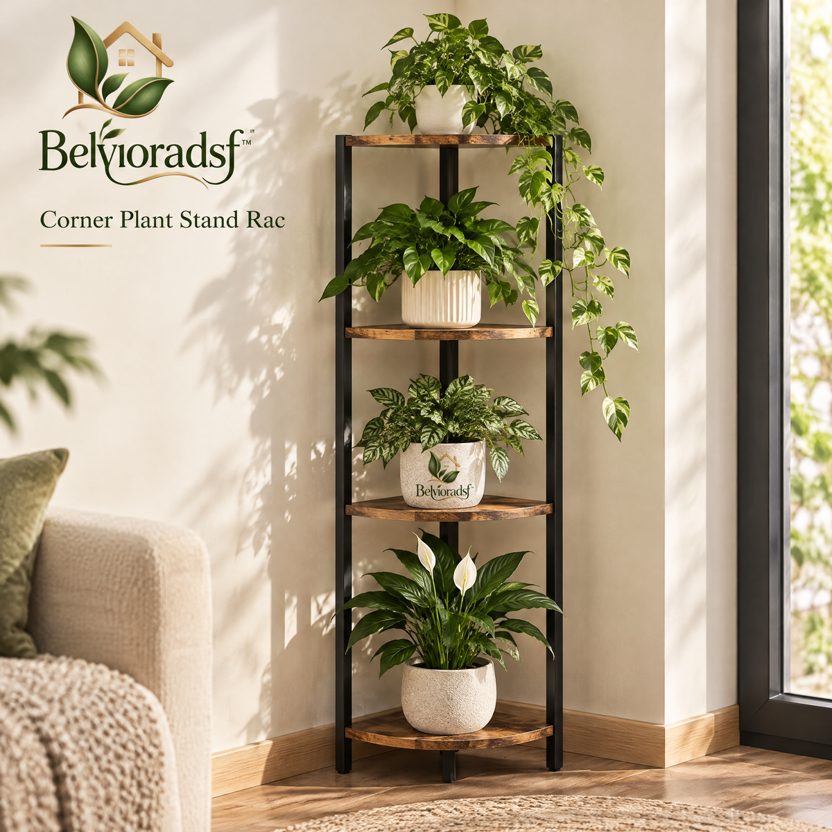 Belvioradsf™ Corner Plant Stand Rack — view 1