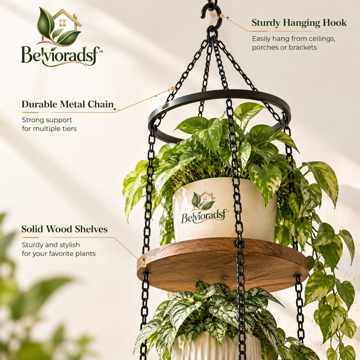Belvioradsf™ Hanging Planter Rack — view 3