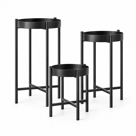 Belvioradsf™ Metal Plant Stand Set — view 2 (white background)