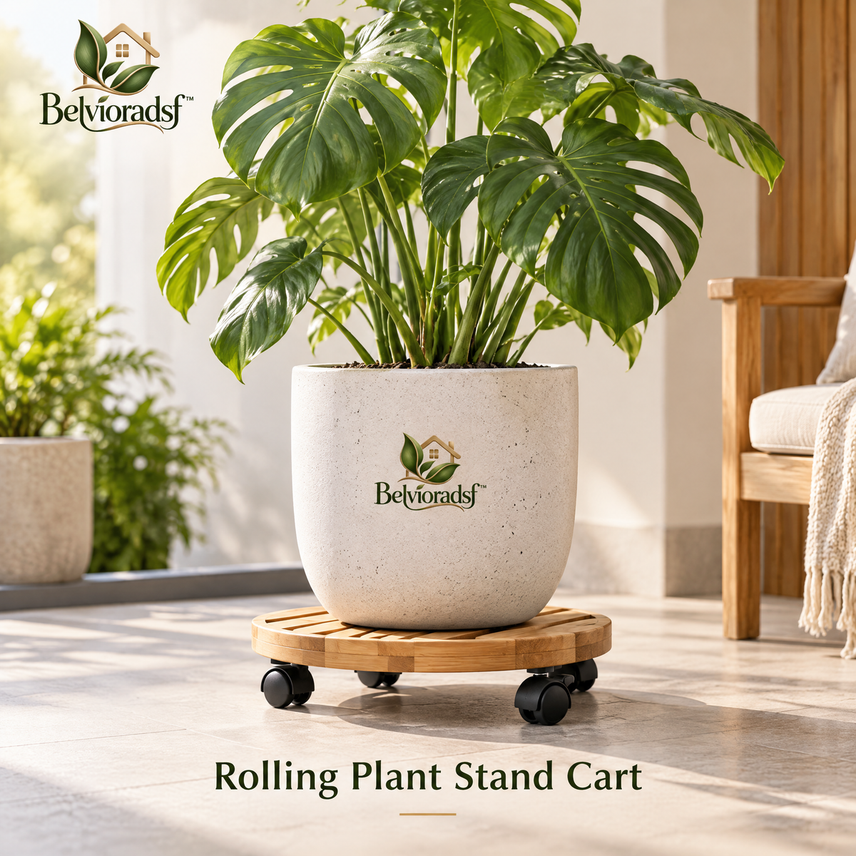 Belvioradsf™ Rolling Plant Stand Cart — view 1