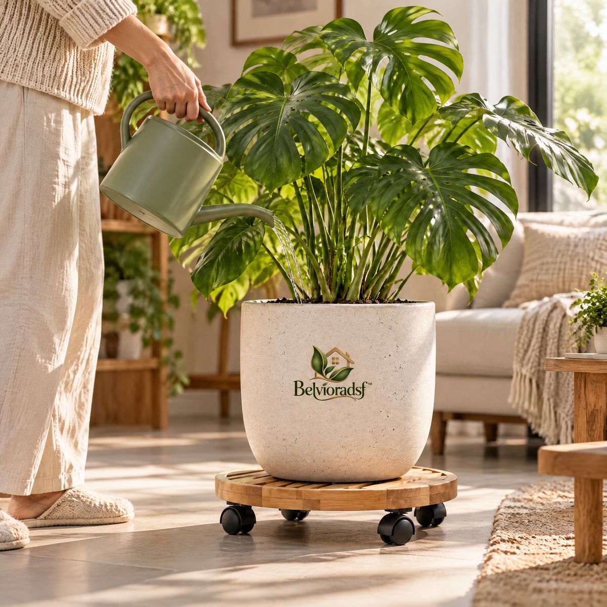 Belvioradsf™ Rolling Plant Stand Cart — view 3