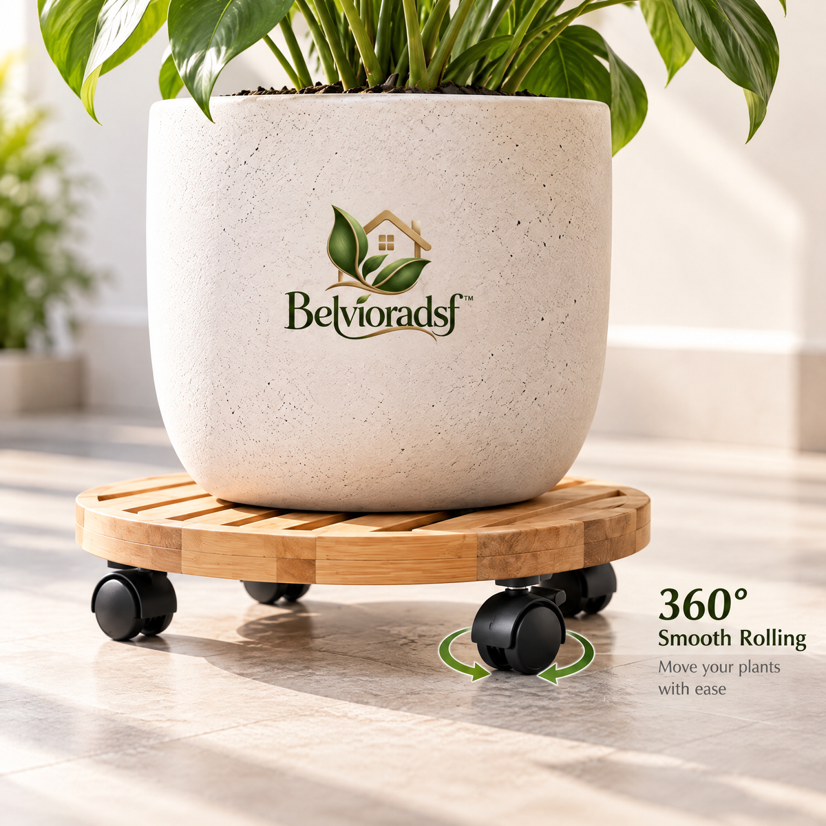 Belvioradsf™ Rolling Plant Stand Cart — view 4