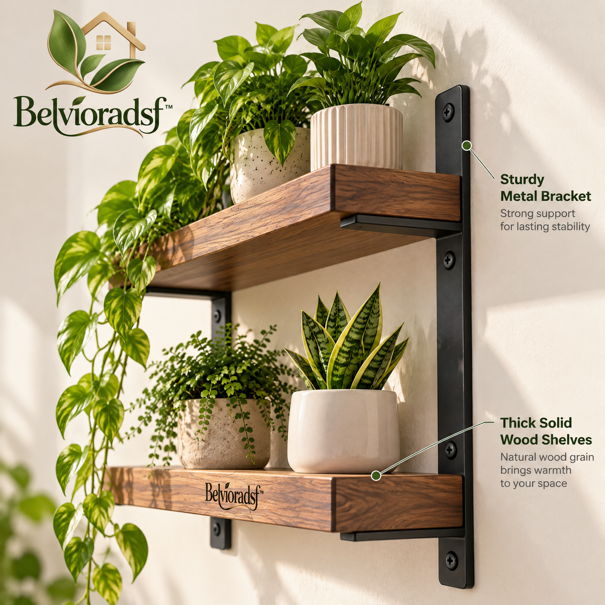 Belvioradsf™ Wall Mounted Plant Shelf — view 4